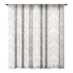 Heather Dutton Delancy Taupe Single Panel Sheer Window Curtain - Deny Designs -Deny Designs GUEST df4657b4 53ea 437b 9b14 582c85f5a82d