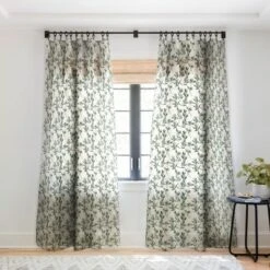 Holli Zollinger Floral Bloom Single Panel Sheer Window Curtain - Deny Designs -Deny Designs GUEST df71d13f 3235 4236 b6c6 a02a447084ae