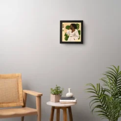 Nawaalillustrations Girl In White Framed Wall Art Black - Deny Designs -Deny Designs GUEST e0f82591 c9a5 41d4 bdfa 65b3544885a6