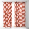 MariaMariaCreative Play Checkers Blush Single Panel Sheer Window Curtain - Deny Designs -Deny Designs GUEST e15305c8 7bfa 456f 8de5 0030195ef889