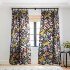 Ninola Design Spring Tigers Jungle Black Single Panel Sheer Window Curtain - Deny Designs 13 Ninola Design Spring Tigers Jungle Black Single Panel Sheer Window Curtain - Deny Designs -Deny Designs GUEST e239e0a7 bfd5 454c b8c2 ad484c6bbce9