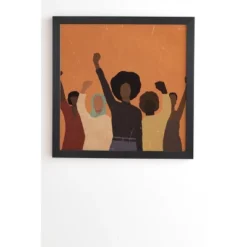 Nawaalillustrations Power To The People Framed Wall Art Black - Deny Designs -Deny Designs GUEST e24e689e 72b9 4e03 8c84 5a9a35163bed