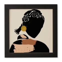Domonique Brown Black Hair No. 12 Framed Wall Art Black - Deny Designs -Deny Designs GUEST e26ac896 1bef 48cd 9b39 b06ee204150d
