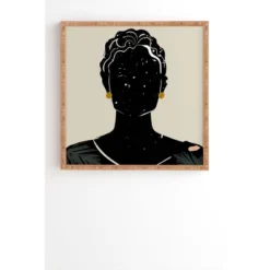 Domonique Brown Black Hair No. 5 Framed Wall Art Bamboo - Deny Designs -Deny Designs GUEST e3748061 84d9 4975 b69c ba5520120068