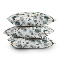 16"x16" Ninola Design Feathers And Flowers Romance Aqua Floral Square Throw Pillow Gold/Blue - Deny Designs 7 16"x16" Ninola Design Feathers And Flowers Romance Aqua Floral Square Throw Pillow Gold/Blue - Deny Designs -Deny Designs GUEST e4a346ef de05 4ea6 a485 145cec2679df