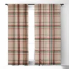 Emanuela Carratoni Tartan Theme On Pink 50" X 96" Single Panel Room Darkening Window Curtain - Deny Designs -Deny Designs GUEST e52d0cd0 2f15 4e27 9907 d98e46a192b3