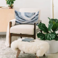 18"x23" Oversize Laura Fedorowicz Abstract Lumbar Throw Pillow Blue - Deny Designs