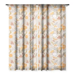 Evamatise Tiki Picnic Mid Century Modern Single Panel Sheer Window Curtain - Deny Designs -Deny Designs GUEST e6cf0822 59f1 450d b29c 29494f88e013