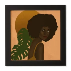 12" X 12" Nawaalillustrations Girl In The Sun Framed Wall Art Black - Deny Designs 8 12" X 12" Nawaalillustrations Girl In The Sun Framed Wall Art Black - Deny Designs -Deny Designs GUEST e6da8408 2812 4deb a5d7 bb7de0fdf0bb