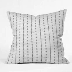 Holli Zollinger French Striped Throw Pillow White - Deny Designs -Deny Designs GUEST e72fc463 1db3 43d7 9eb8 cca52c2729a0