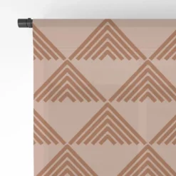 June Journal Triangular Lines In Terracotta Single Panel Sheer Window Curtain - Deny Designs -Deny Designs GUEST e87c0247 a59e 435b 9471 42589348d345