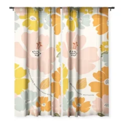 Gale Switzer Happiness Blooms Single Panel Sheer Window Curtain - Deny Designs -Deny Designs GUEST eabd740d 14bb 486d 9435 f0aa26f28fff