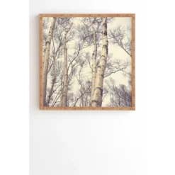 Olivia St Claire Winter Birch Trees Bamboo Framed Wall Art - Deny Designs -Deny Designs GUEST ec1565fa bbf7 44d1 9fb2 c1b0a454515e