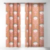 Schatzi Brown Norr Flower Orange Single Panel Sheer Window Curtain - Deny Designs -Deny Designs GUEST ecb90fbc 206a 4276 aec4 23a7f7b34b4c