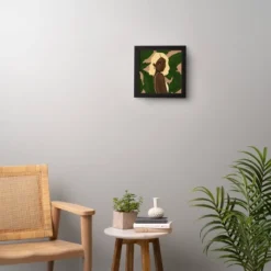 12" X 12" Nawaalillustrations Blonde Framed Wall Art Black - Deny Designs -Deny Designs GUEST ecfce318 81cd 483a b3c4 223bbcef316f