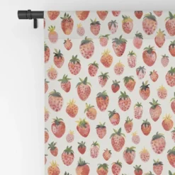 Ninola Design Strawberries Countryside Summer 84" X 50" Single Panel Room Darkening Window Curtain - Deny Designs -Deny Designs GUEST ee126bfd 56f2 47bc 872c 38b36e0dfb70