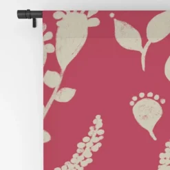 Viviana Gonzalez Floral Magenta Vibes 84" X 50" Single Panel Blackout Window Curtain - Deny Designs -Deny Designs GUEST ef03d57e 4c99 411d be84 56d1607098dd
