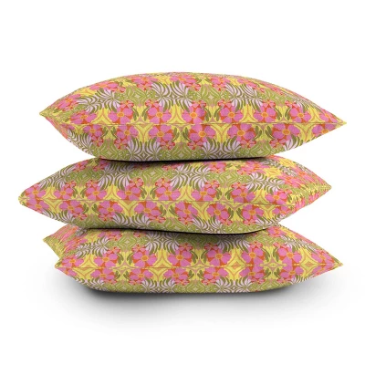 Sewzinski Modern Botanicals III Outdoor Throw Pillow Green/Pink - Deny Designs 4 Sewzinski Modern Botanicals III Outdoor Throw Pillow Green/Pink - Deny Designs - Image 2