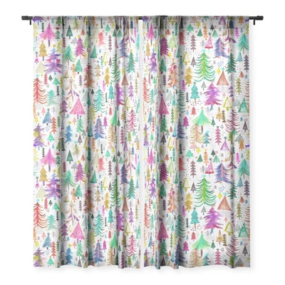 Ninola Design Christmas Trees Simply Modern Single Panel Sheer Window Curtain - Deny Designs 4 Ninola Design Christmas Trees Simply Modern Single Panel Sheer Window Curtain - Deny Designs - Image 2