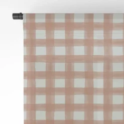 Little Arrow Design Co Watercolor Plaid Terracotta Single Panel Sheer Window Curtain - Deny Designs -Deny Designs GUEST f2c9b7ba 6dda 49fd 85c3 3eae9f58c9b5