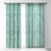 Holli Zollinger Kikka Teal 50" X 64" Single Panel Sheer Window Curtain - Deny Designs -Deny Designs GUEST f397bd26 18ef 43e0 ade3 154d6f81793c