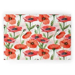 UtArt Summer Botanical Poppies Field Welcome Mat - Society6 13 UtArt Summer Botanical Poppies Field Welcome Mat - Society6 -Deny Designs GUEST f4e3a80e 50df 4471 bf05 041db22a4409