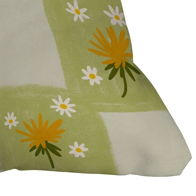 16"x16" Lane And Lucia Dandelion Checkerboard Square Throw Pillow Green - Deny Designs 4 16"x16" Lane And Lucia Dandelion Checkerboard Square Throw Pillow Green - Deny Designs - Image 2