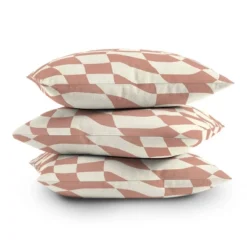 Little Dean Checkers Coral Summer Beach Outdoor Throw Pillow Pink - Deny Designs -Deny Designs GUEST f704deb4 8e32 43c5 bc40 9143ccc2de76