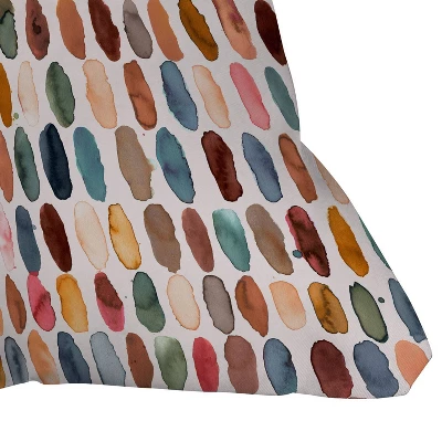 16"x16" Ninola Design Dashes Mineral Square Throw Pillow Pink - Deny Designs 4 16"x16" Ninola Design Dashes Mineral Square Throw Pillow Pink - Deny Designs - Image 2