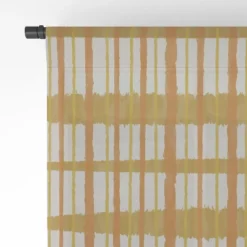 Kierkegaard Design Studio Hygge Retro Stripe Painted Plaid Single Panel Sheer Window Curtain - Deny Designs -Deny Designs GUEST fcea2f33 66df 4b6e a1a8 3e345d925884