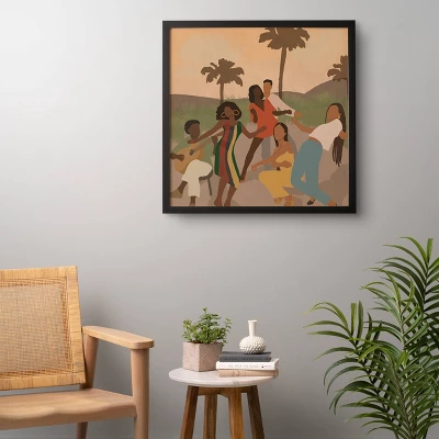 Nawaalillustrations Black Joy Framed Wall Art Black - Deny Designs 6 Nawaalillustrations Black Joy Framed Wall Art Black - Deny Designs - Image 4