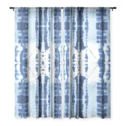 Jacqueline Maldonado Paradigm Blue Single Panel Sheer Window Curtain 64" X 50" - Deny Designs -Deny Designs GUEST fdfee645 df5c 45bb b58b 9cd21825ba93