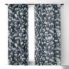 Ninola Design Watery Abstract Flowers Navy 84" X 50" Single Panel Blackout Window Curtain - Deny Designs -Deny Designs GUEST fe10ecc4 d865 4a7f b439 39a5d02f529c